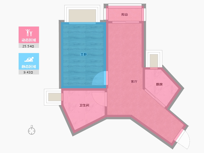 广东省-深圳市-阳光花地苑-30.39-户型库-动静分区