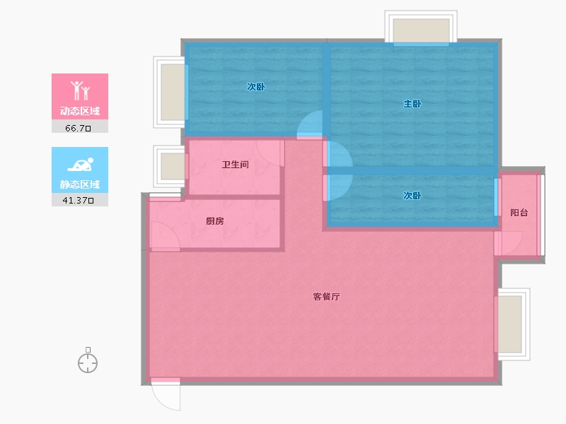 广东省-深圳市-太子山庄-97.47-户型库-动静分区