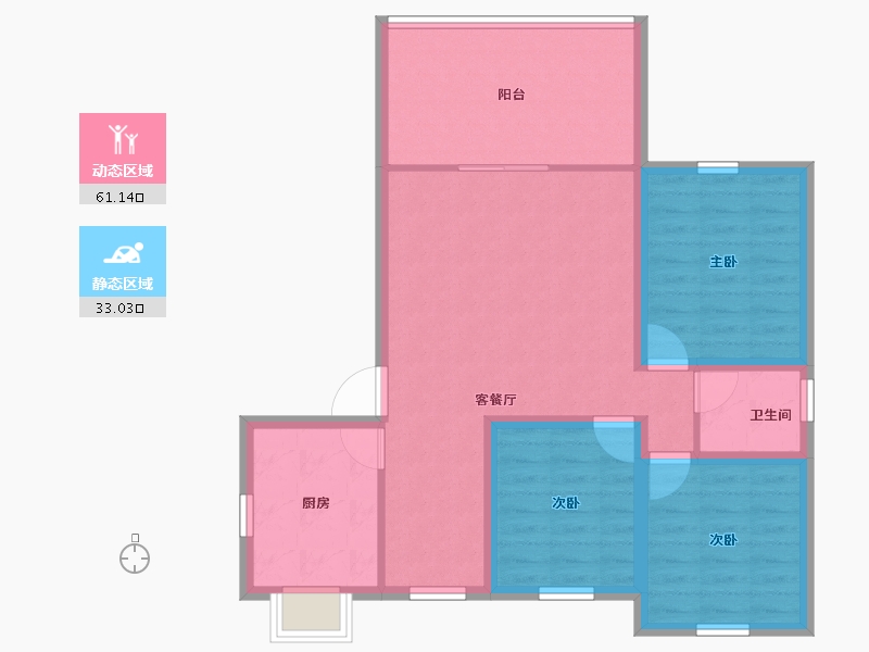 广东省-深圳市-南油生活区(B区)-84.26-户型库-动静分区