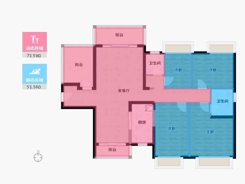 广东省-肇庆市-保利和悦江山-115.20-户型库-动静分区