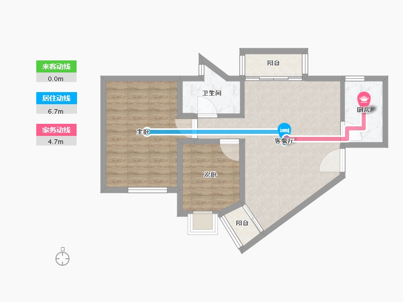 广东省-深圳市-康佳苑-66.16-户型库-动静线