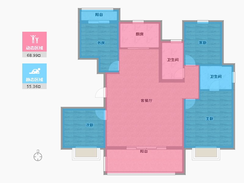 河南省-郑州市-保亿·豫景晨园-112.00-户型库-动静分区