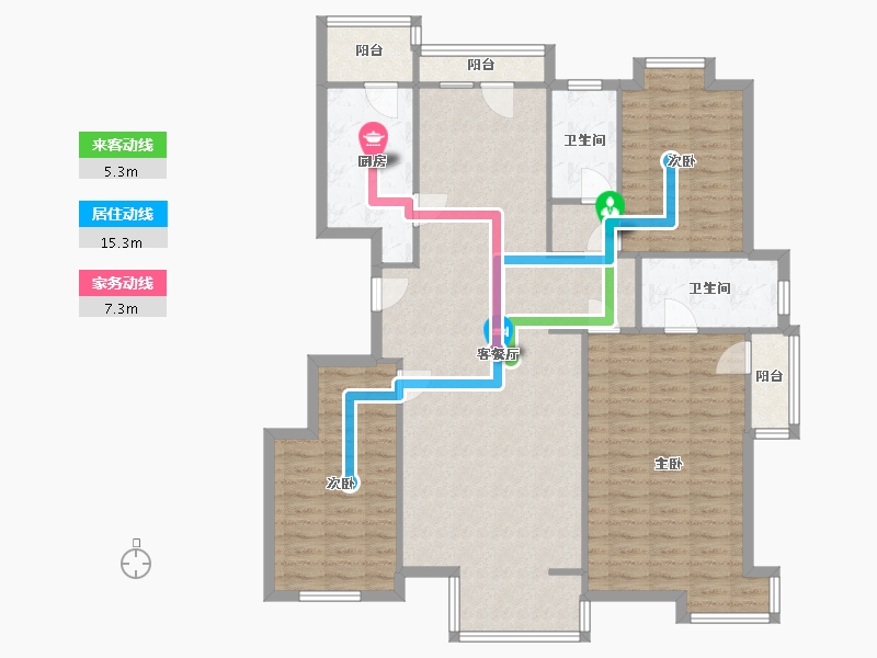 山东省-济南市-鲁能领秀城-九区-138.00-户型库-动静线