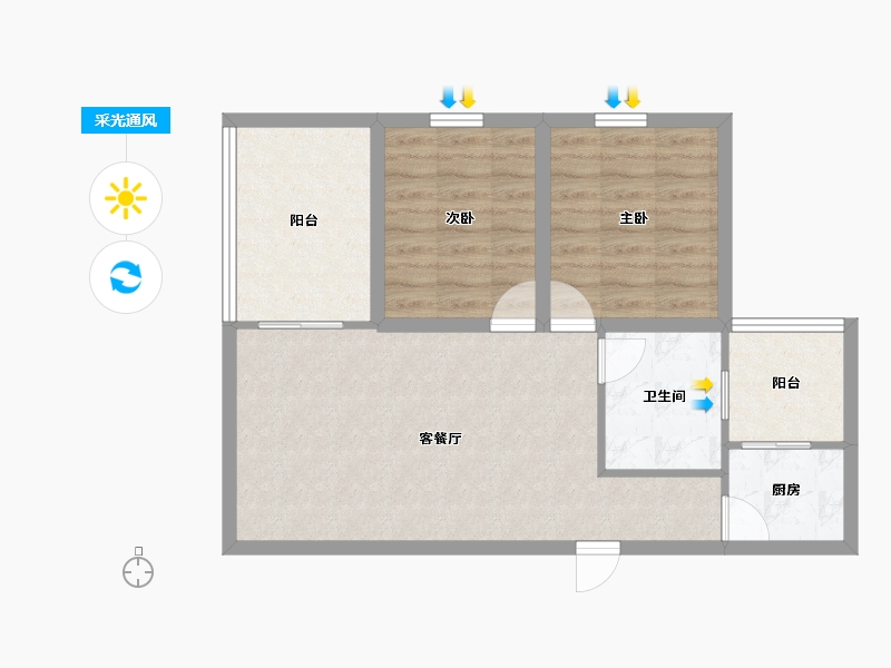 广东省-深圳市-天源大厦-65.98-户型库-采光通风