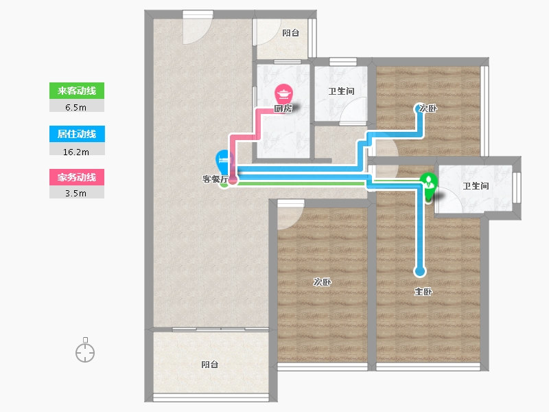 广东省-深圳市-华晖云门-89.25-户型库-动静线