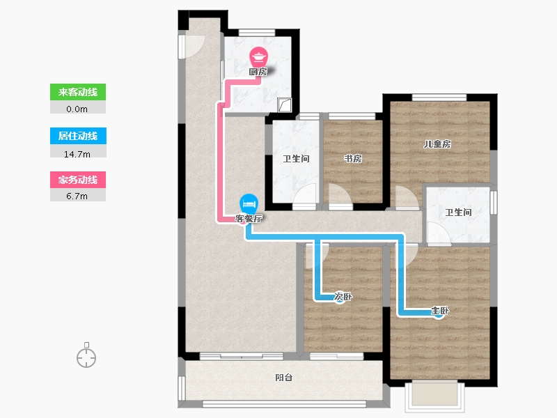 福建省-福州市-中骏世界城璟悦三期-95.96-户型库-动静线