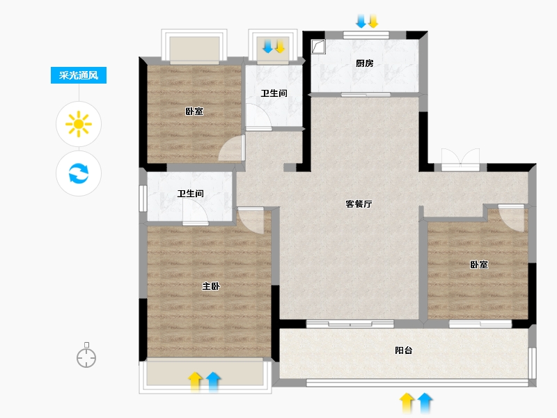 安徽省-阜阳市-建投启元-92.01-户型库-采光通风