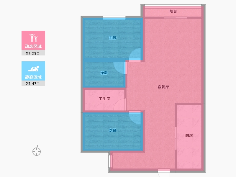 广东省-深圳市-华府国际-69.69-户型库-动静分区