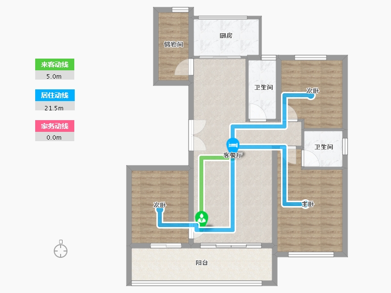 河北省-衡水市-中裕梧桐院-85.00-户型库-动静线