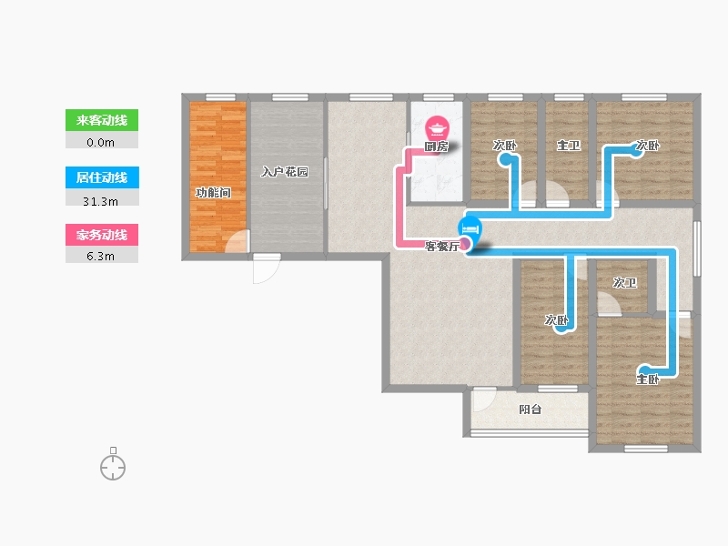 广东省-深圳市-电力花园(一期)-129.21-户型库-动静线