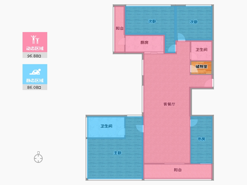 广东省-深圳市-十五峯花园-169.69-户型库-动静分区