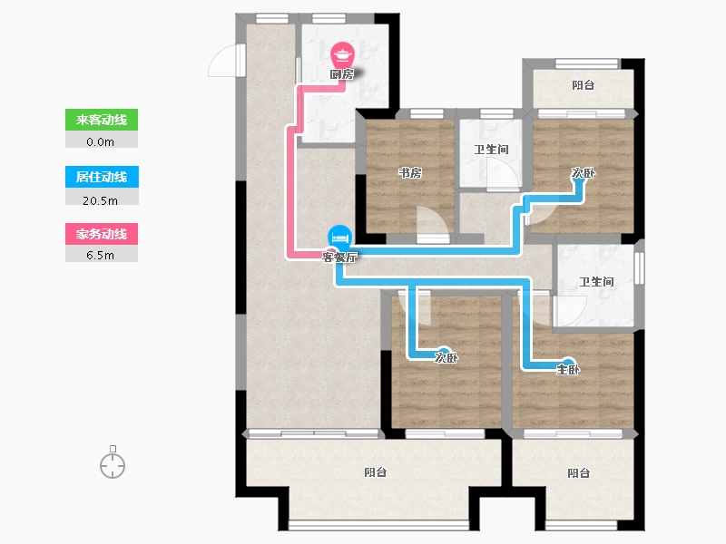 河南省-郑州市-正商家河家二期-108.80-户型库-动静线