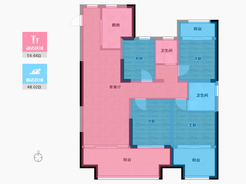 河南省-郑州市-正商家河家二期-108.80-户型库-动静分区