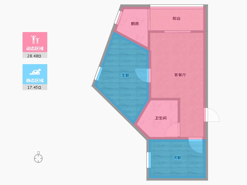 广东省-深圳市-岭下花园(公寓住宅)-40.20-户型库-动静分区