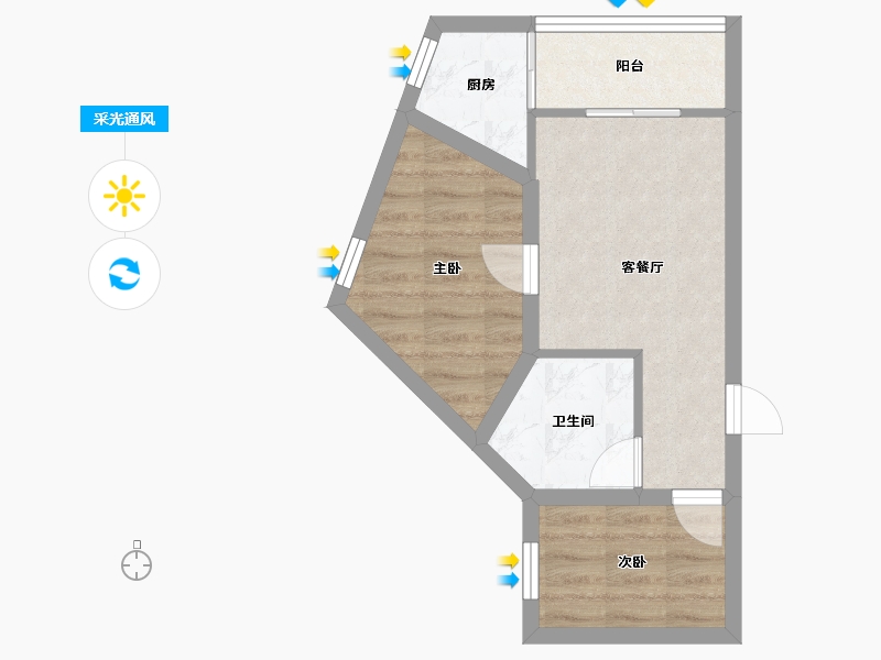 广东省-深圳市-岭下花园(公寓住宅)-40.20-户型库-采光通风