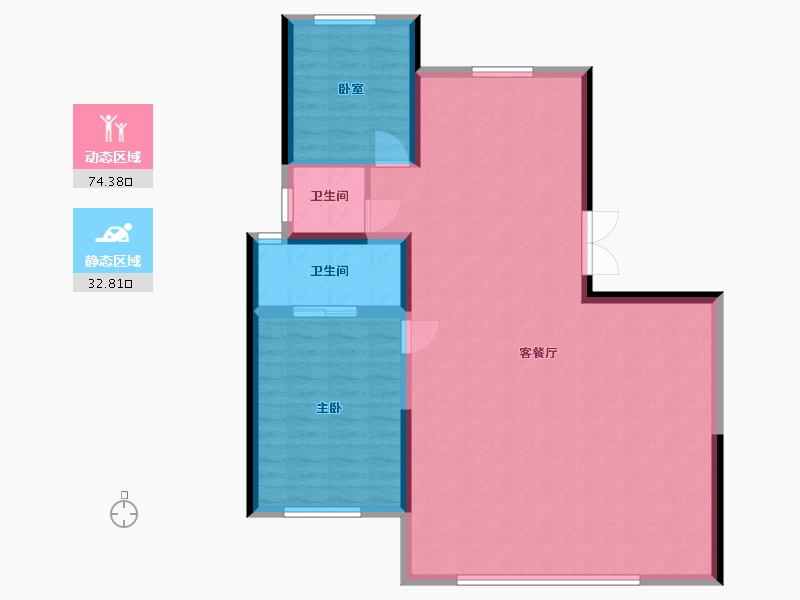 宁夏回族自治区-银川市-三沙源3区-101.60-户型库-动静分区