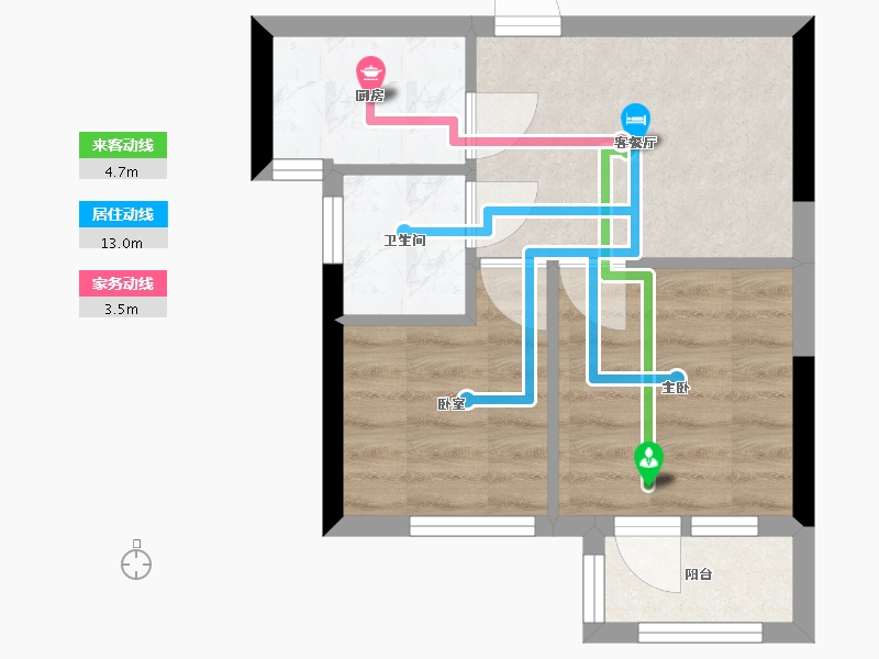 湖北省-潜江市-东立壹品-41.00-户型库-动静线