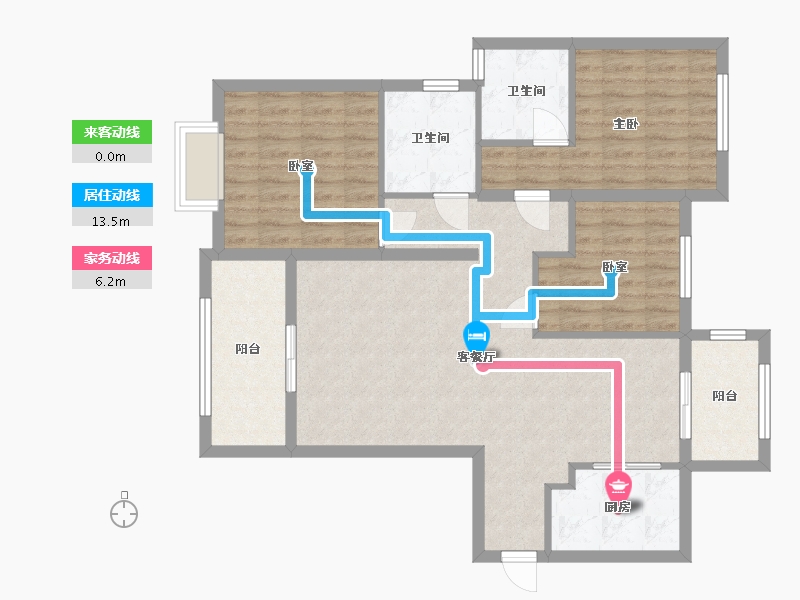 湖北省-荆门市-诺思幸福城-97.56-户型库-动静线