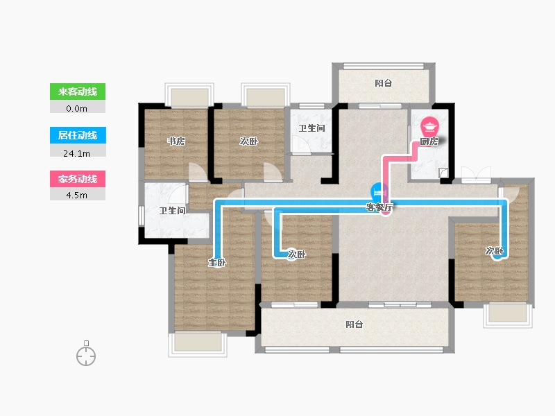 湖北省-黄冈市-皇家翡翠湾-130.00-户型库-动静线