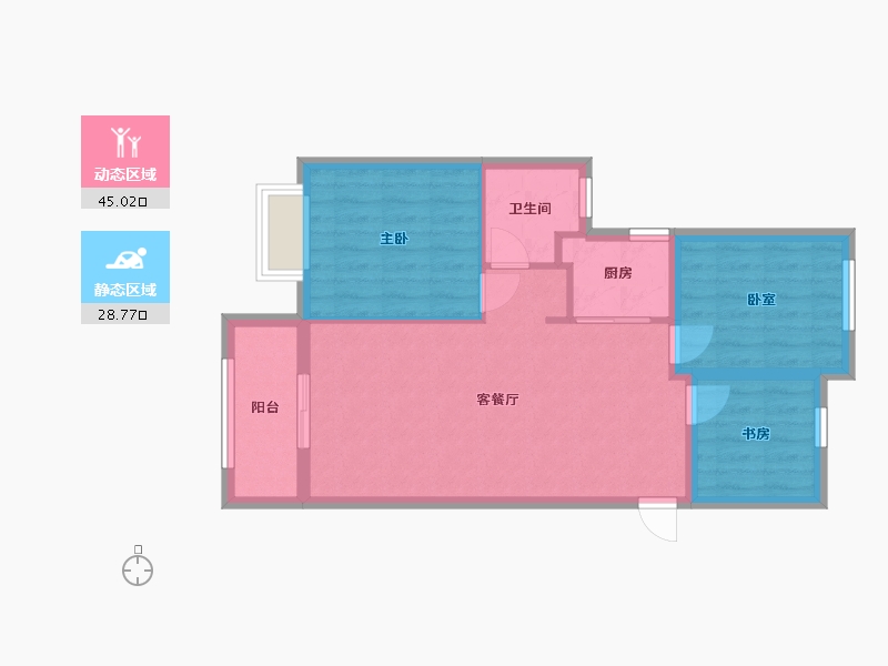 河北省-邢台市-中鼎麒麟赋-81.41-户型库-动静分区