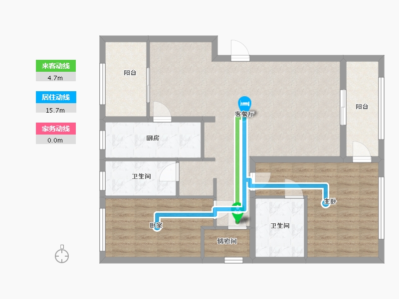 上海-上海市-新镇雅苑-97.00-户型库-动静线