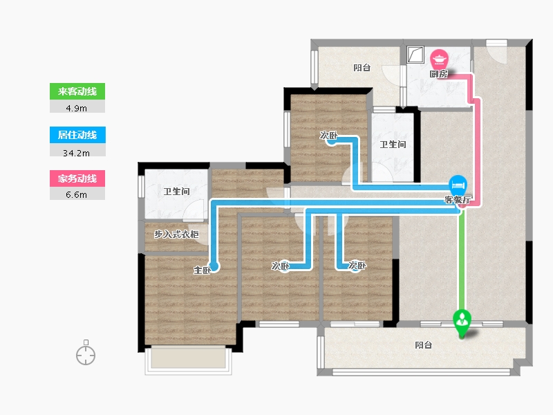 广西壮族自治区-百色市-靖西云天城-124.80-户型库-动静线