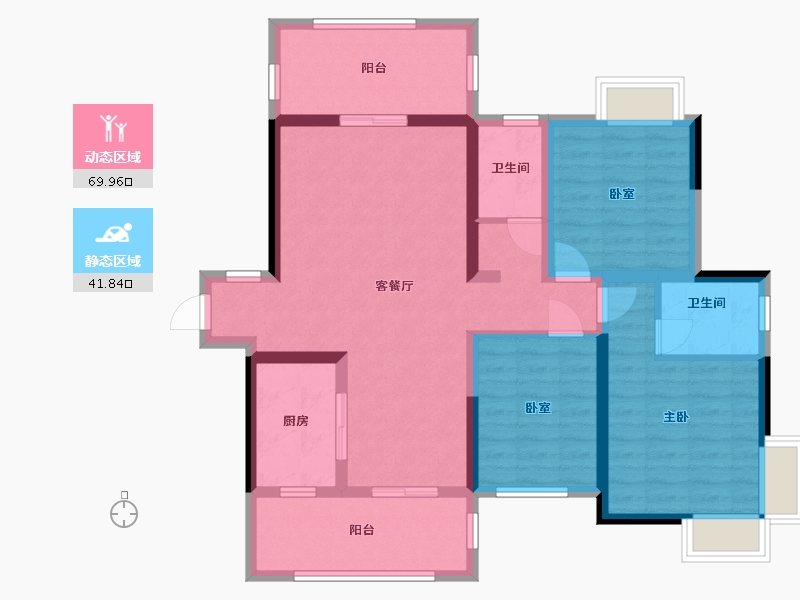 湖南省-娄底市-大汉龙廷-105.24-户型库-动静分区