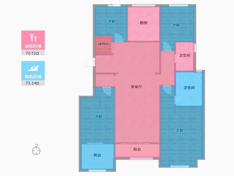 山东省-青岛市-青特城-D区-117.90-户型库-动静分区