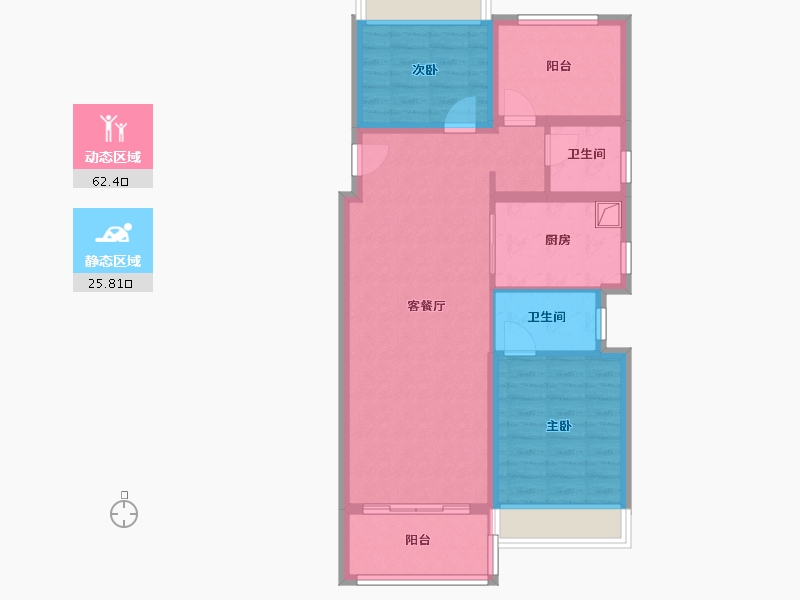 广东省-广州市-明玥晨光-78.40-户型库-动静分区