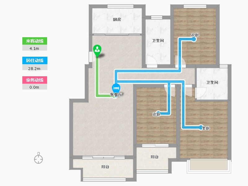 河南省-郑州市-美勒墅院-110.00-户型库-动静线