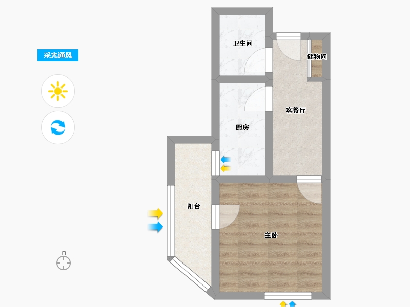 北京-北京市-三里河北街5号院-31.20-户型库-采光通风