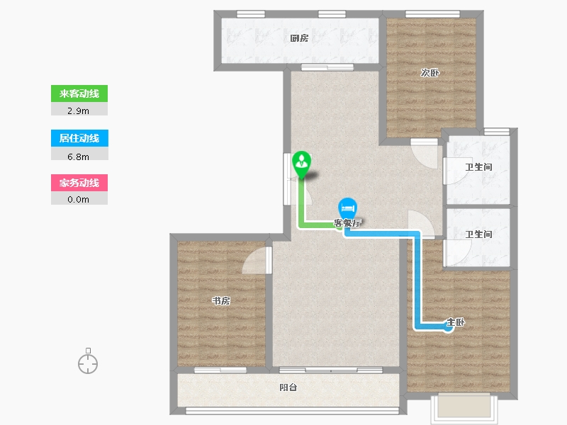 陕西省-榆林市-美好锦岚家园-114.00-户型库-动静线