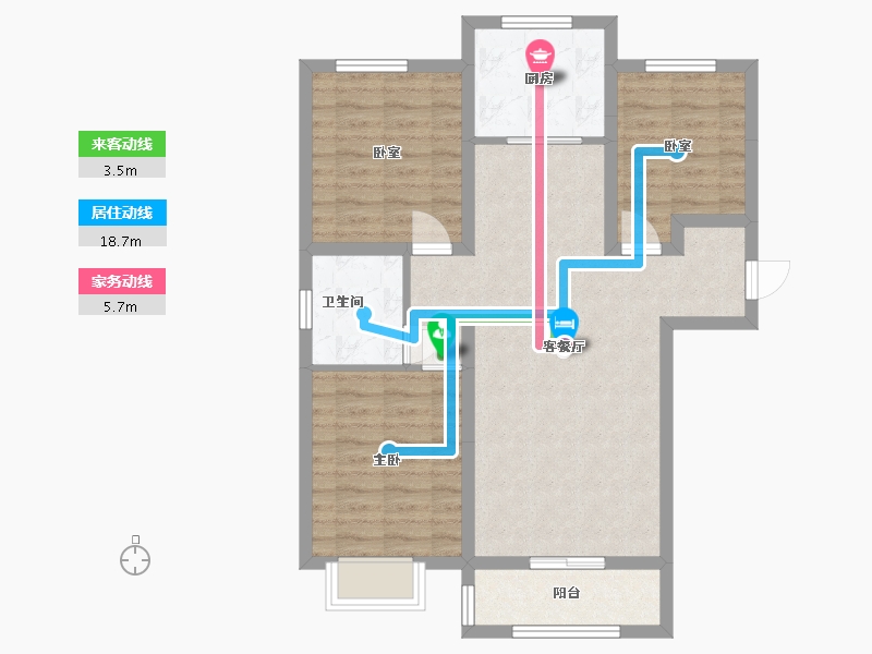 河北省-保定市-滨湖新区-89.60-户型库-动静线