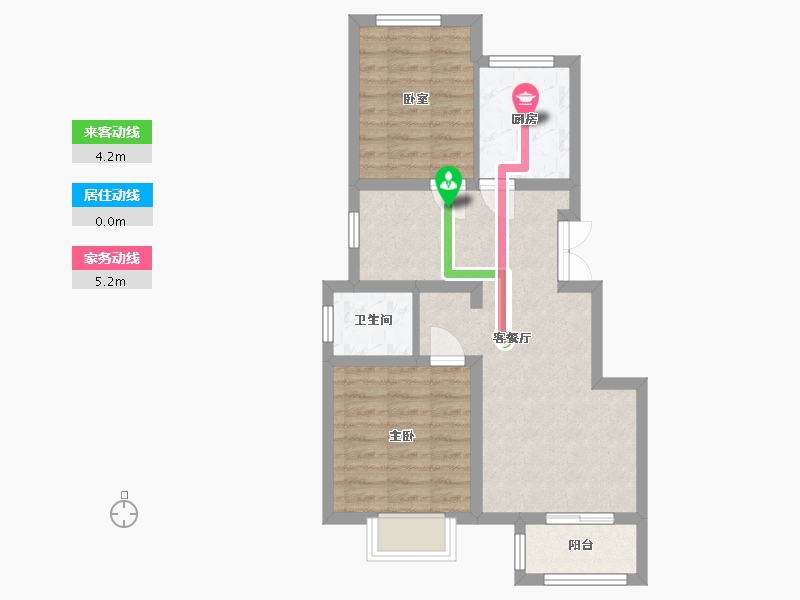 浙江省-绍兴市-双牌溇安置房-56.00-户型库-动静线