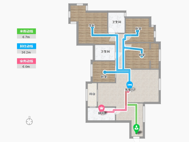 四川省-成都市-麓港-97.87-户型库-动静线