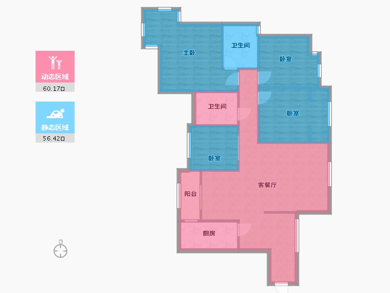 四川省-成都市-麓港-97.87-户型库-动静分区