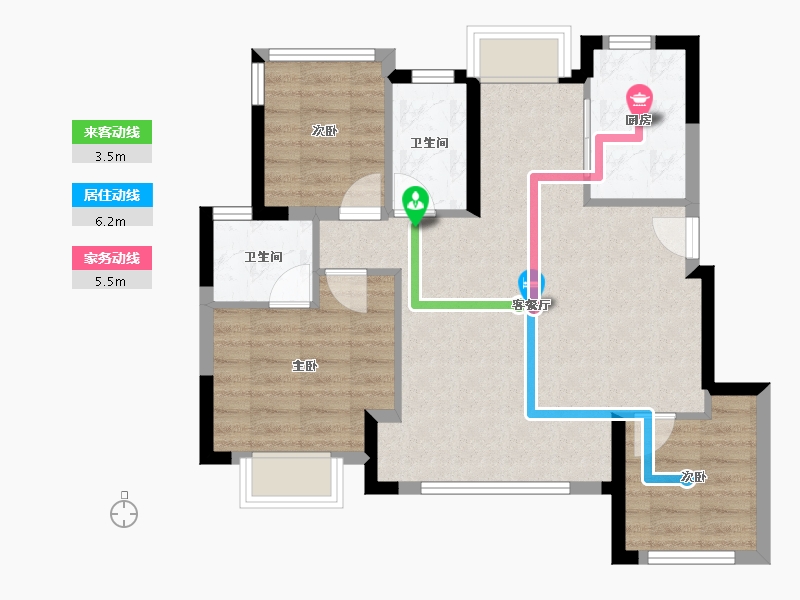 福建省-厦门市-保利联发锦上-84.00-户型库-动静线