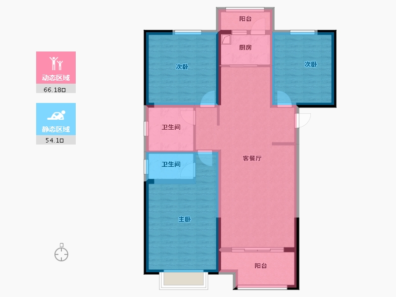 河南省-平顶山市-昌建峰璟-113.32-户型库-动静分区