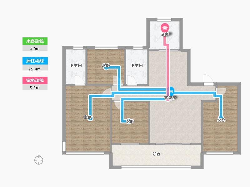 浙江省-嘉兴市-桐乡碧桂园北城春晓小区-112.00-户型库-动静线