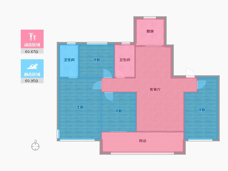 浙江省-嘉兴市-桐乡碧桂园北城春晓小区-112.00-户型库-动静分区