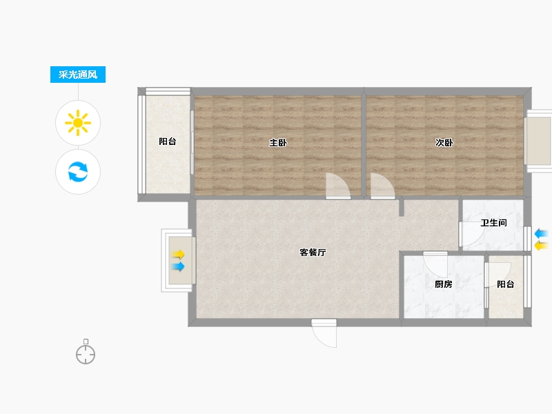 四川省-成都市-半边街新居-东区-87.00-户型库-采光通风