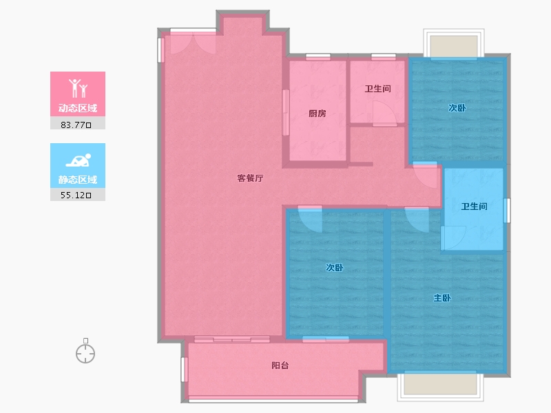 江苏省-常州市-香悦豪庭-126.00-户型库-动静分区