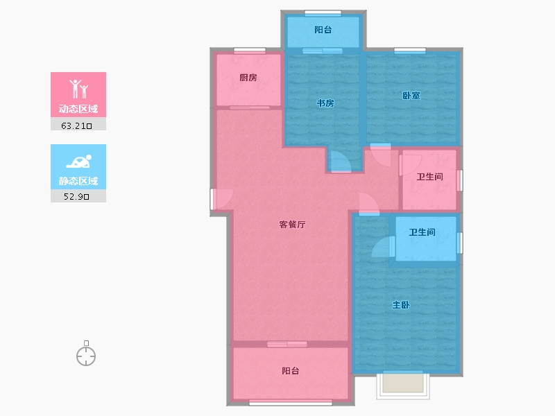 河南省-驻马店市-同信府-104.00-户型库-动静分区