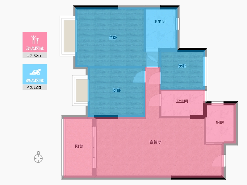 浙江省-嘉兴市-庆和苑-78.82-户型库-动静分区