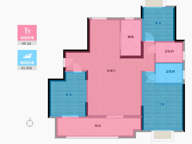 河南省-南阳市-财富世家-95.84-户型库-动静分区