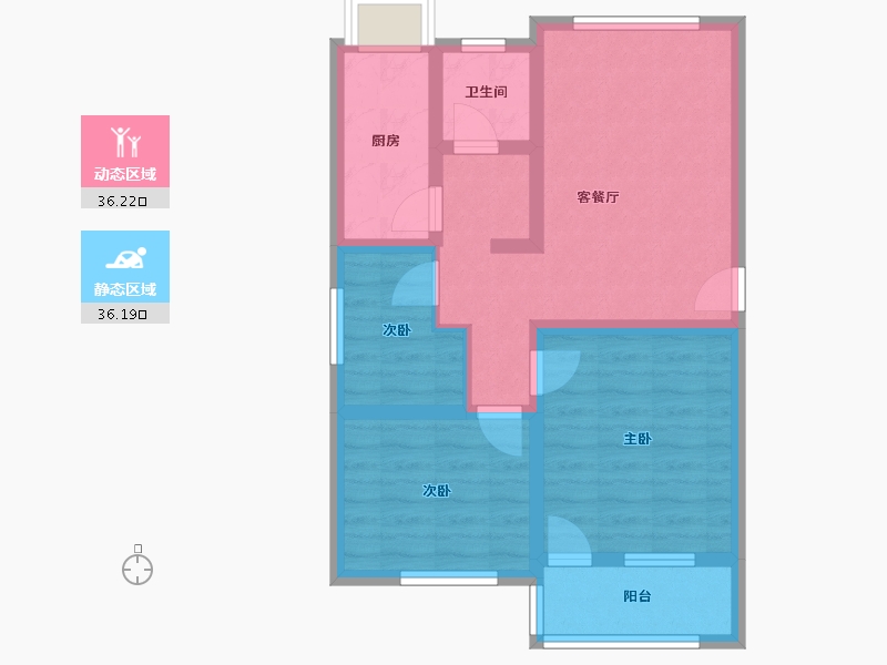 河南省-郑州市-黄岗仓库家属院-60.00-户型库-动静分区