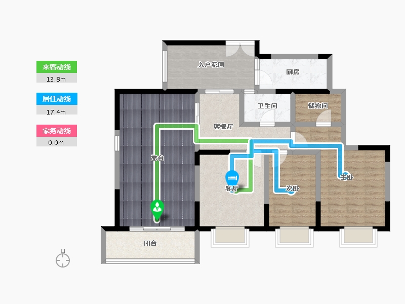 四川省-成都市-中海兰庭-89.00-户型库-动静线