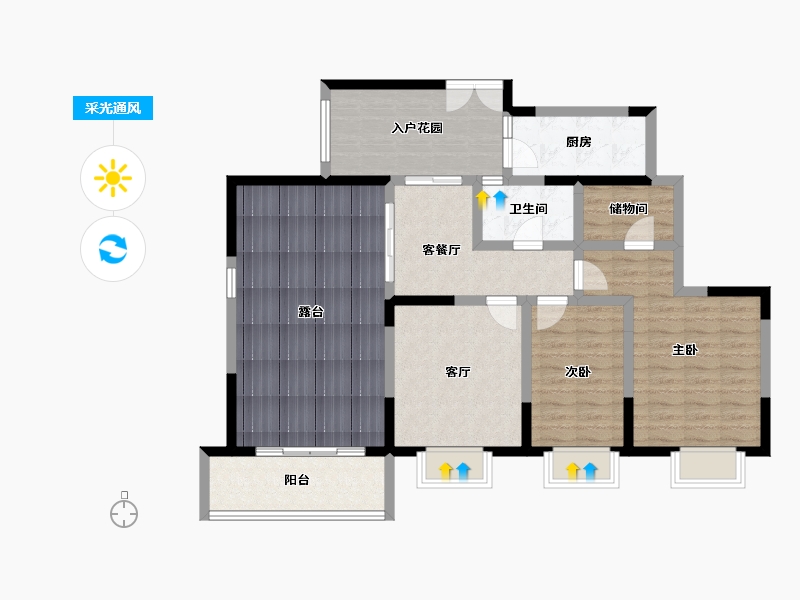 四川省-成都市-中海兰庭-89.00-户型库-采光通风