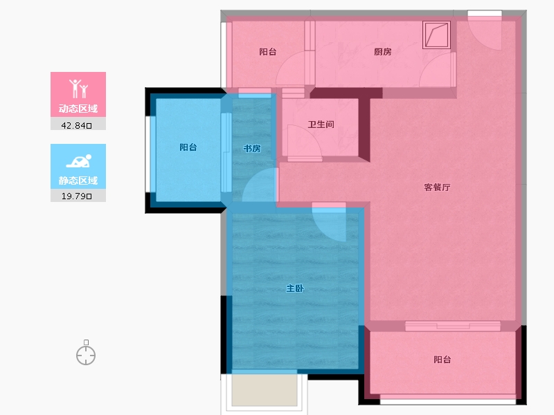 四川省-成都市-寰宇君汇城-58.80-户型库-动静分区