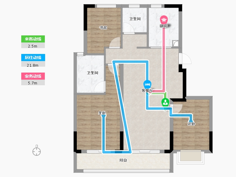 浙江省-宁波市-绿城·春来云潮-92.00-户型库-动静线